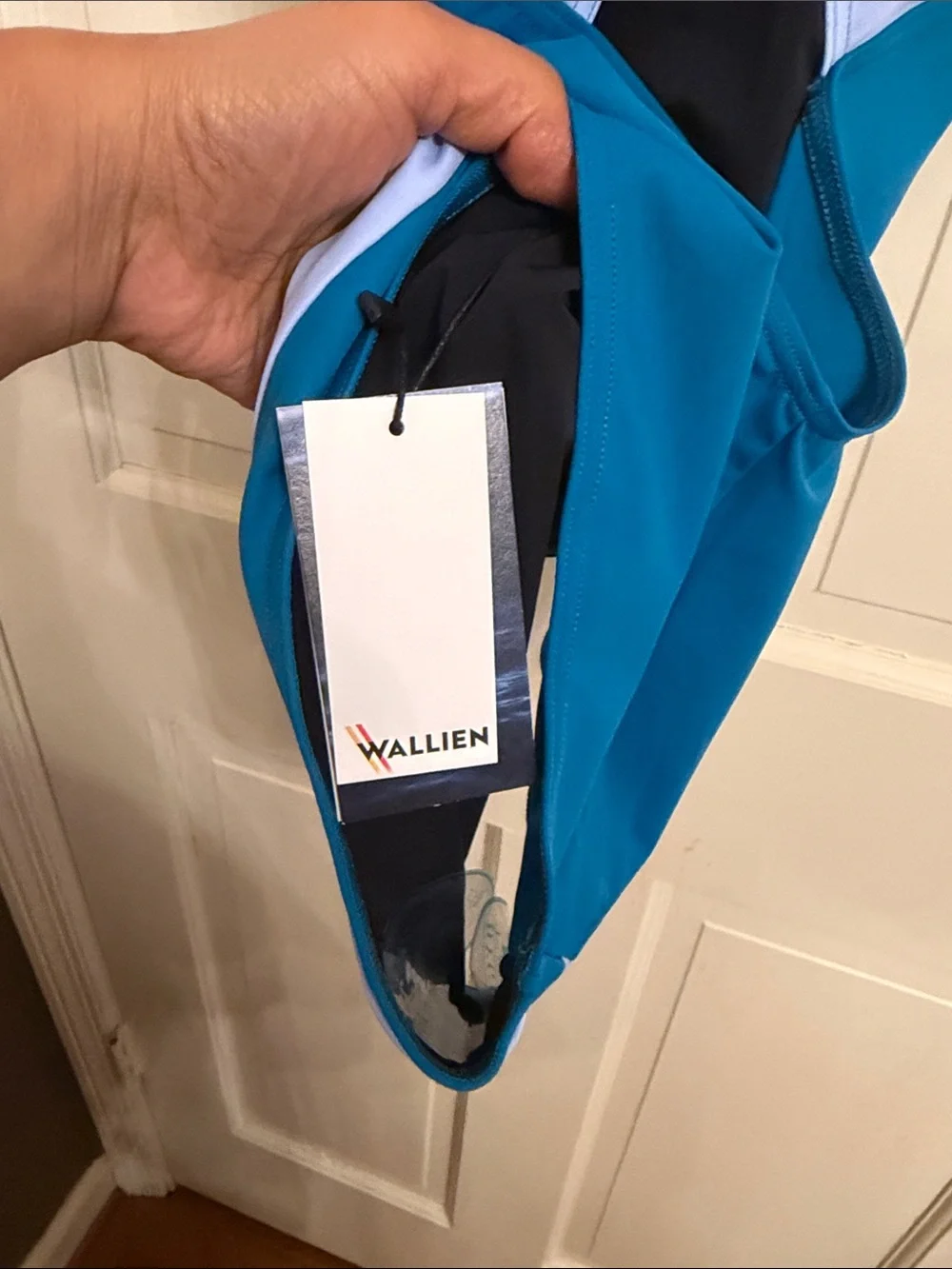 NWT Wallien Liberty Racerback Swimsuit High Cut ― Teal / Light Blue size Large
